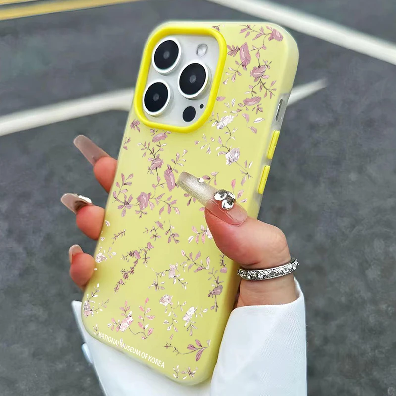 Blossoming Pink Cherry Flower 2-in-1 Phone Case with Candy Color Cover