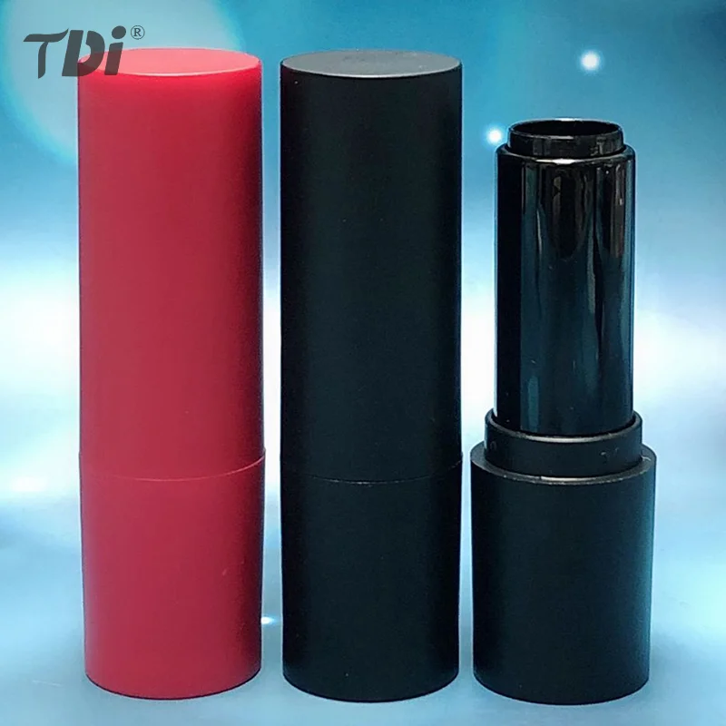 

Lipstick Empty Tube Frosted Round Cosmetic Packaging Material Refillable Bottles Lip Gloss Container