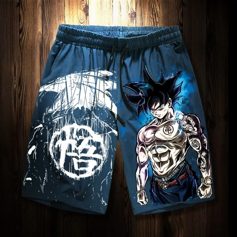 

Anime Dragon Ball Z Kakarotto Sports Shorts Cartoon New Men's Summer Shorts Beach Pants Oversized Goku Vegeta Man Shorts Gift