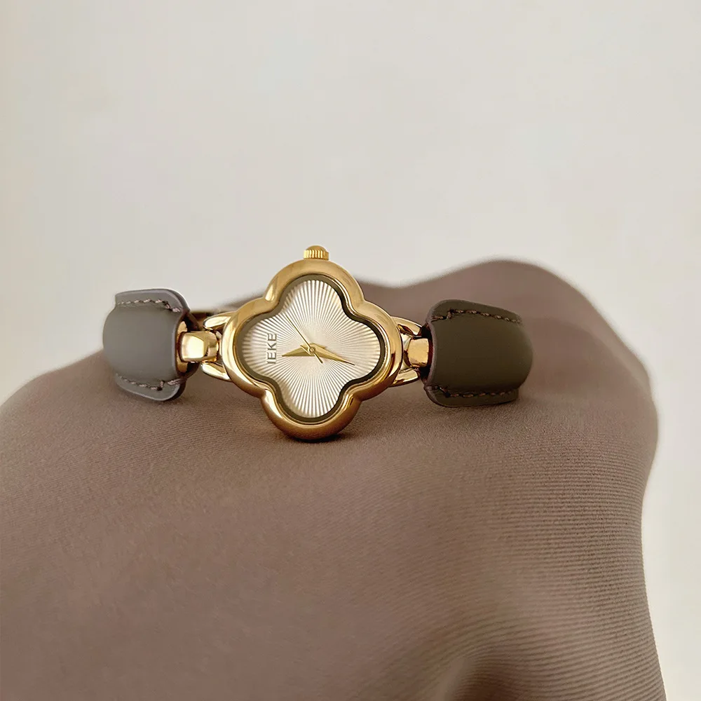 Reloj de Cuarzo para Mujer, Esfera Dorada y Plateada, Acero Inoxidable, Reloj de Pulsera para Dama, Estilo Sencillo