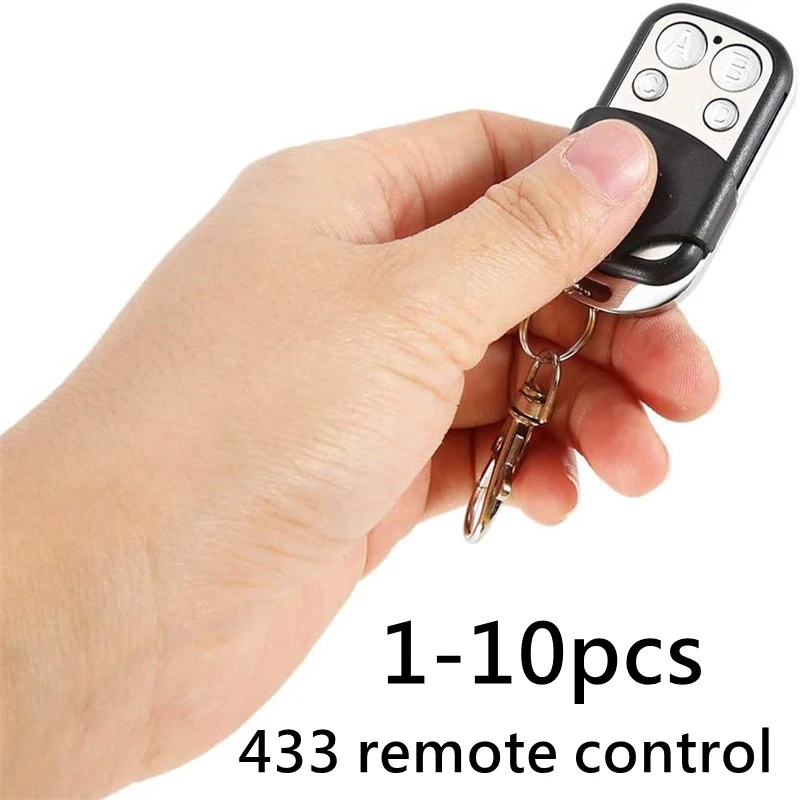 Universal 4 Buttons Garage Door Opener Remote Control 433MHZ Clone Fixed Learning Rolling Code Duplicator Garage