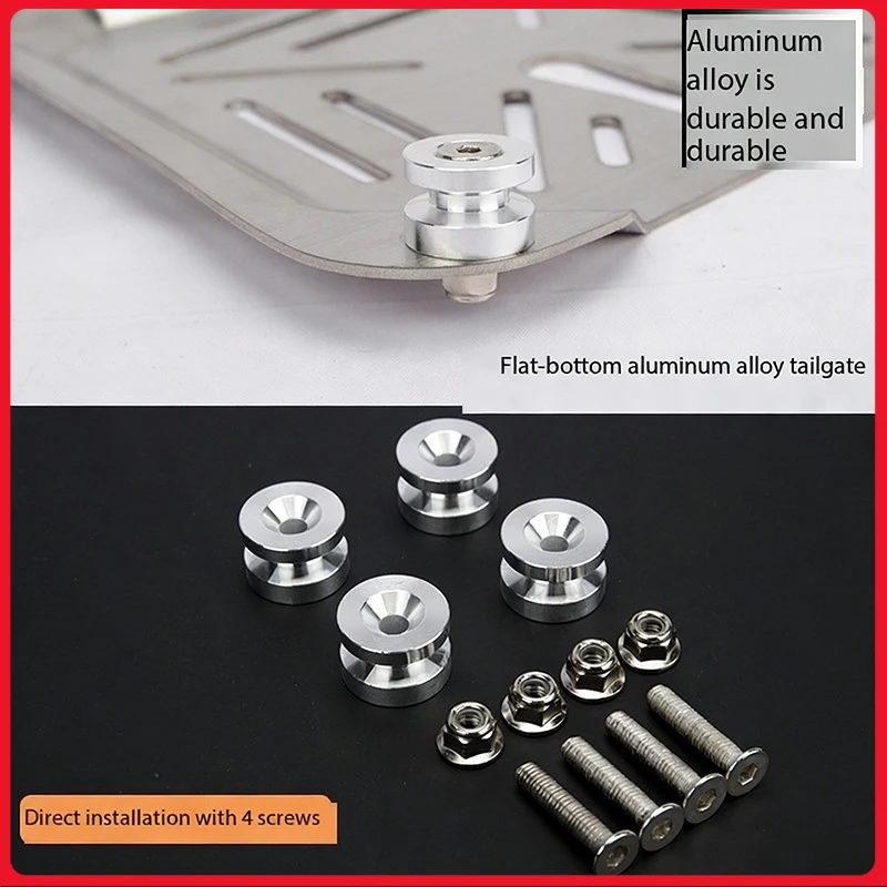 4er-Set Motorrad-Heckkoffer-Halterung Grundplatte Buchsenpolster Schnalle Aluminiumlegierung Seitenkoffer-Halterung Rillenhänge-Schnalle – Detail 6