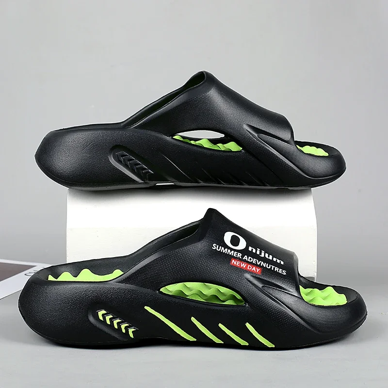 Men Massage Slippers Slides Indoor Outdoor Sandals Beach Casual Shoes Comfortable Sole Men's Slippers Big Size 38-47