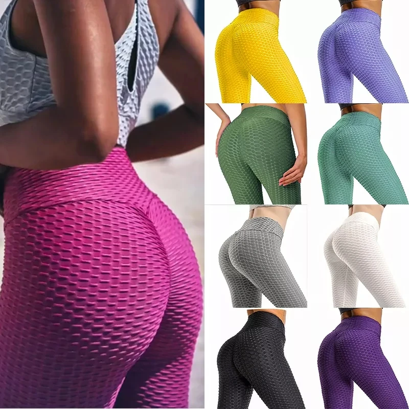 Butt Crack Booty Leggings Women Anti Cellulite Seamless Leggins Push Up High Waist Peach Lift Sports Yoga Pants Fitness Tights pink leggings