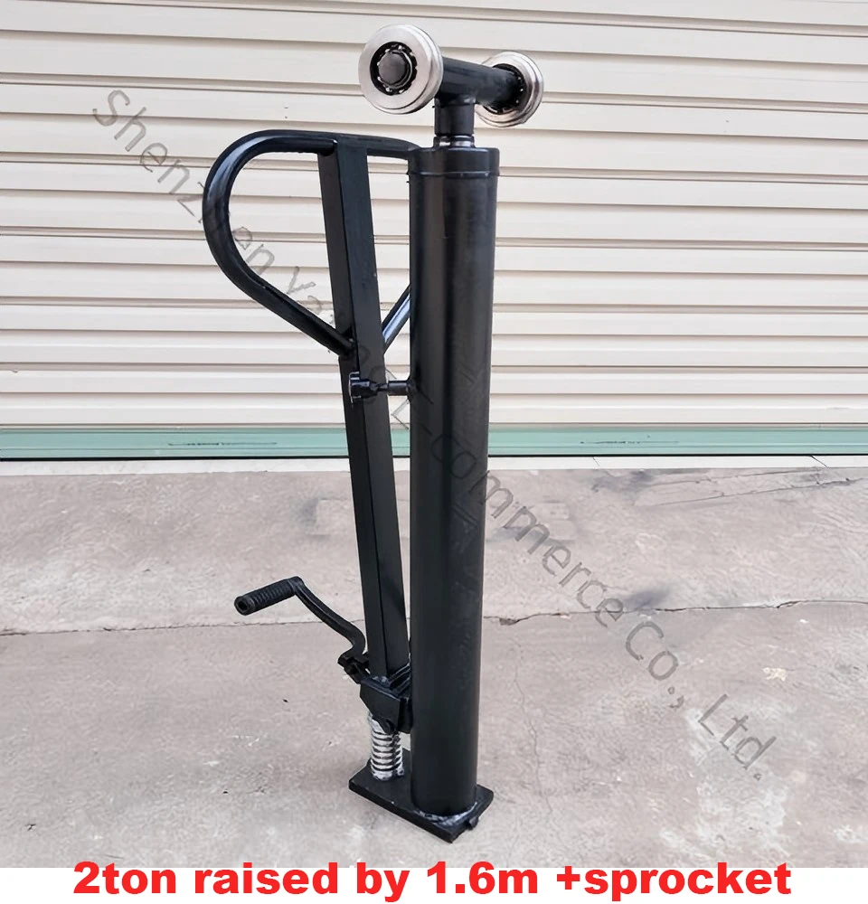 New 2T 1.6M Manual Hydraulic Forklift Oil Cylinder Stacker Lift Truck Pump 1 Ton
