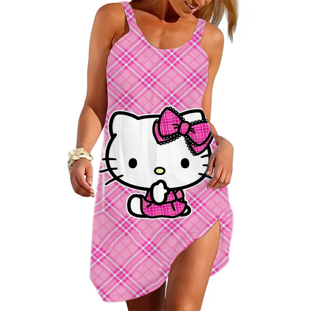 Cute Sexy Anime Hello Kitty Cool Breeze Women's Dresses