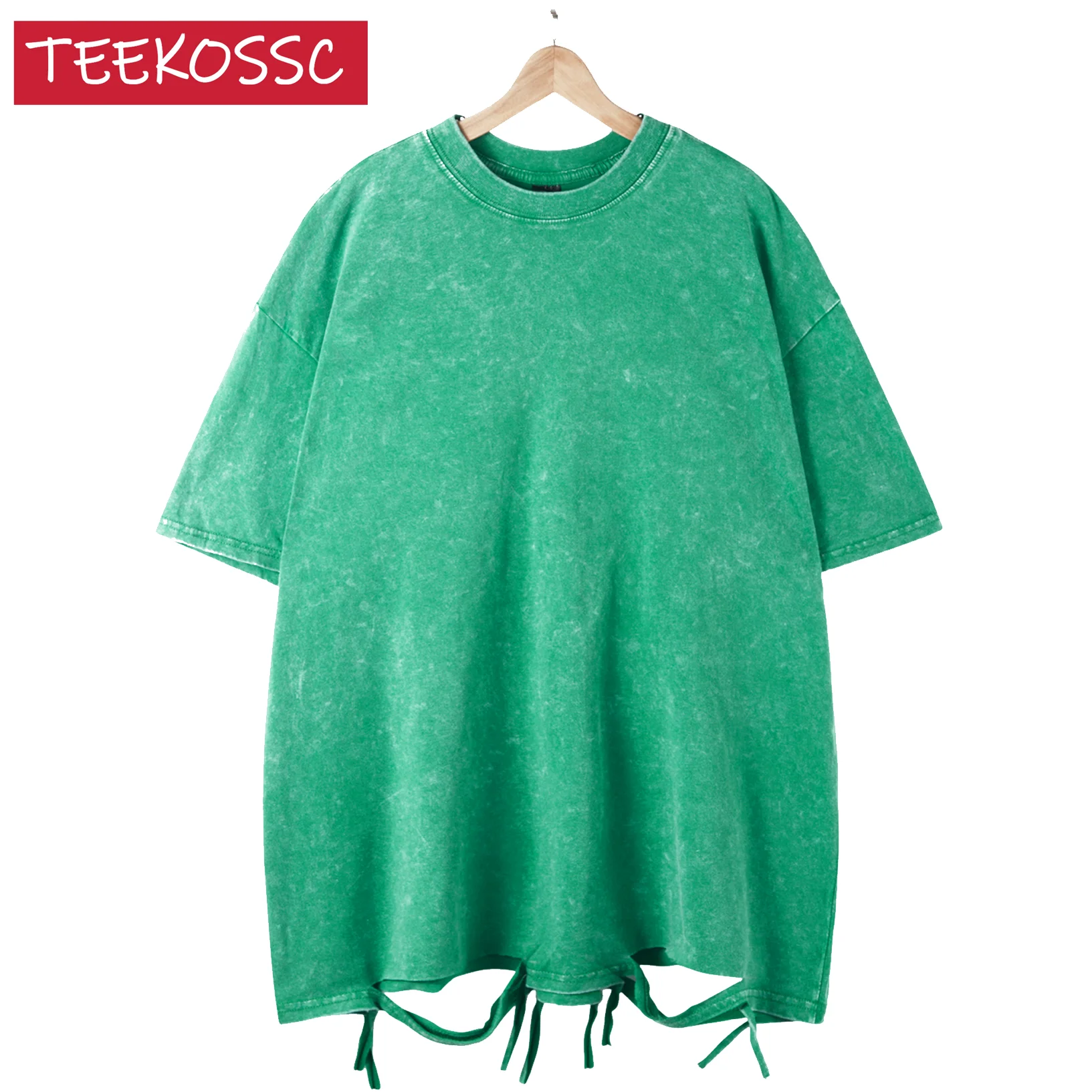 Vintage Unisex Retro Heavyweight Washed Oversized T-Shirt – Short Sleeve Summer Streetwear