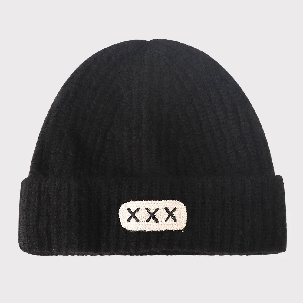 

2023 New Korean Winter Warm Brimless Wool Knit Beanie Hat Women Men Solid Color Brimless Hat Outdoor Slouchy Skullcap Bonnet