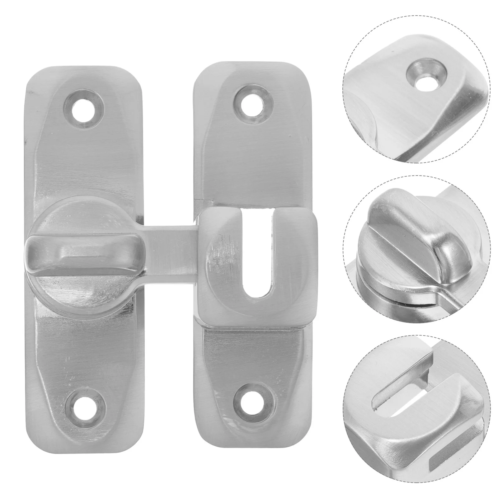

No Punching Anti-theft Door Buckle Locks 180 Degree Latch Zinc Alloy Barn Latches and Catches