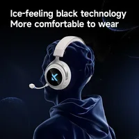 MCHOSE X9 Wireless Headworn Game 7.1 Headset Bluetooth 2.4G Three Mode 53mm Aluminum Foil Polymer Diaphragm eSports Gift Headset - Image 4