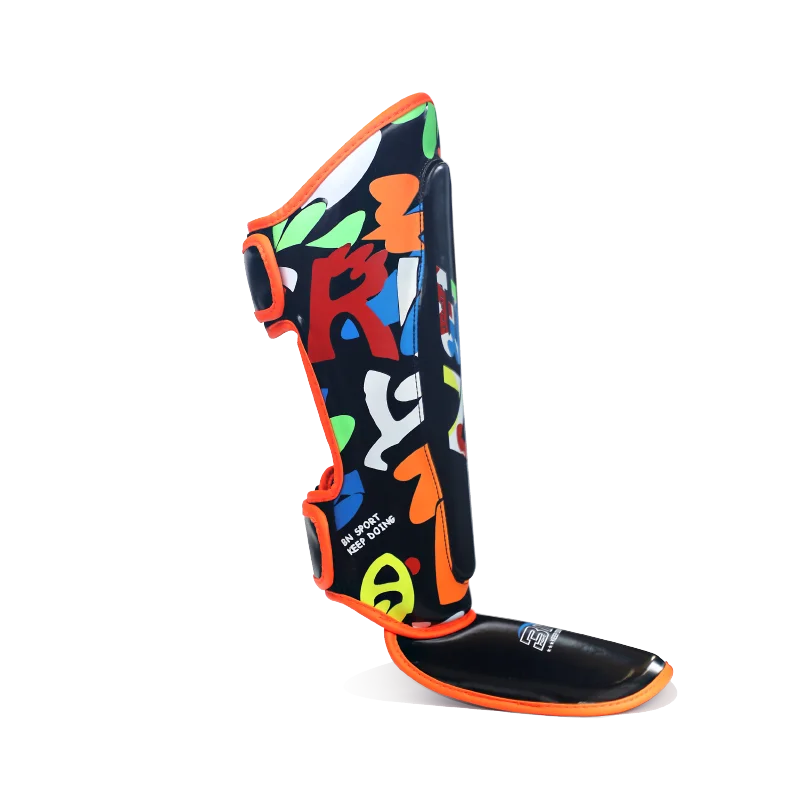 BN 3-11Y Kids Ankle Support Leg Leggings Boxing Shin Guards MMA Muay Thai Karate Kickboxing Legs Protector Training Equipment EO kickboxing shin guards kickboxing leg guards