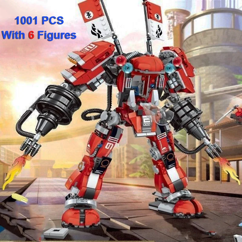 

In Stock Super Mech Fire Flame 70615 Mech Battle Robot Building Blocks Bricks Toys For Children Christmas Birthday Gifts