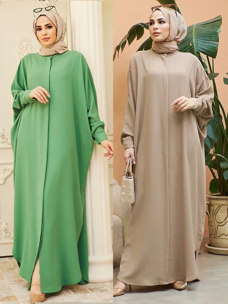 

Ramadan Muslim Abaya for Women Dubai Batwing Sleeve Fashion Prayer Dress Morocco Saudi Arabic Party Dresses Kaftan Eid Abayas