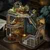 CUTEBEE DIY Miniature Dollhouse Magic Cathedral Wooden Doll House Kit with Furniture Roombox Magic Academy Toy for Birthday Gift 2