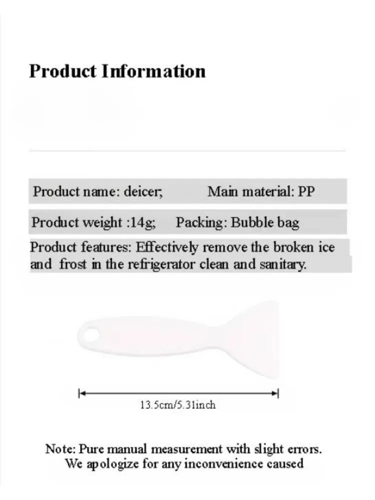 Description Picture 2 of itemFreezer Deicers Refrigerator Deicers Ice Scraper Defrost Cleaning Shovel Household Cleaning Gadget Removal Scoop For Home Tools