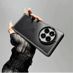 Candy Color Shockproof Silicone Phone Case with Clear Lens Protection for OnePlus 13R (Black)