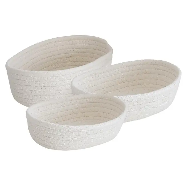 3Pcs Ovális Tészta Banneton Brotform Dogn Rattan Kenyérbiztos Kosarak Fonott Fermentáció Savanyú Kosár 3 Méretek