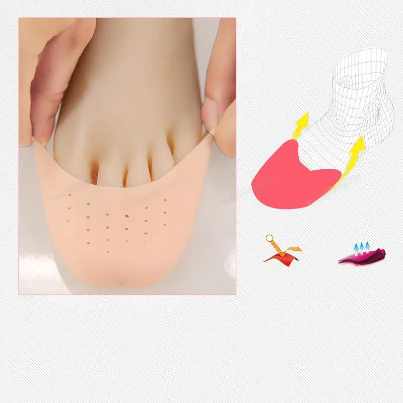 Shoe Insoles Silicone Toe protection Forefoot Pads Comfortable Pain Relief Non-slip For Women Foot Care
