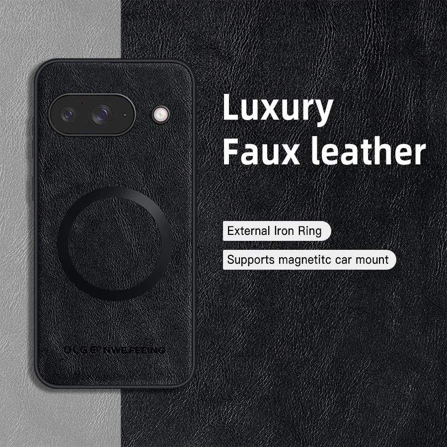 Vintage Classic Leather Magnetic Phone Case - Shockproof Back Cover