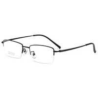 Деловые мужские сверхлегкие очки из чистого титана, оправа для очков для чтения при близорукости, очки по рецепту, очки в полуоправе — изображение 5