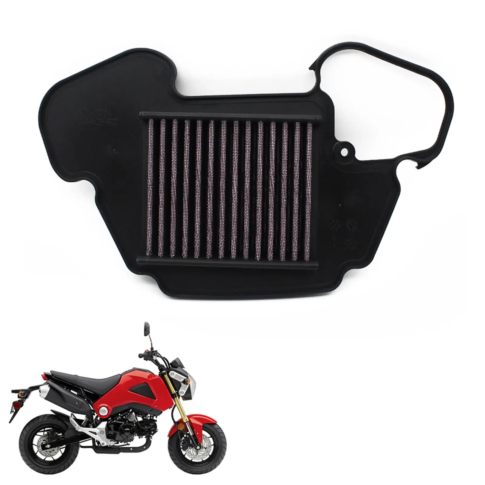 Air Intake Filter Cleaner Element Repair Parts Easy to Install Durable Accessories Replaces for Honda Msx125 Grom 2013-2019