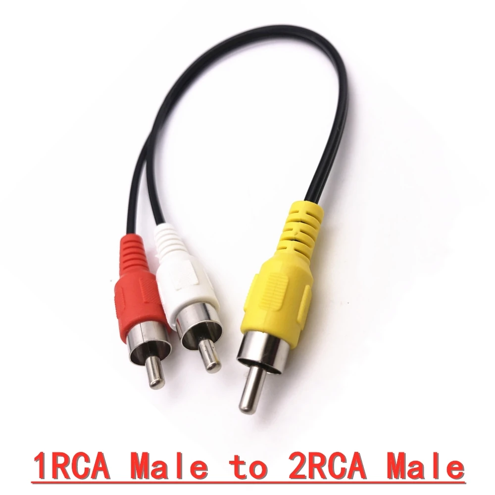 Gold-Plated RCA Audio Splitter Cable - Female to Male Adapter