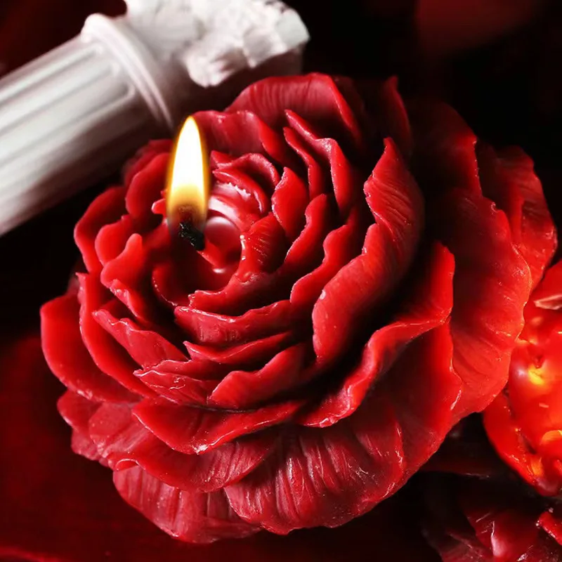 Wax Drip Peony Flower Low Temperature Aromatherapy Candle Skin Romantic Ghost Appeal Couple Toys Smoke-Free48Anti-Scald