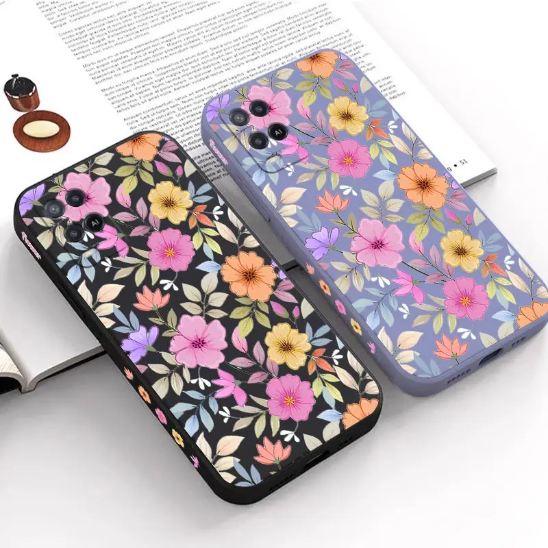 Colorful Flower Silicone Phone Case Cover