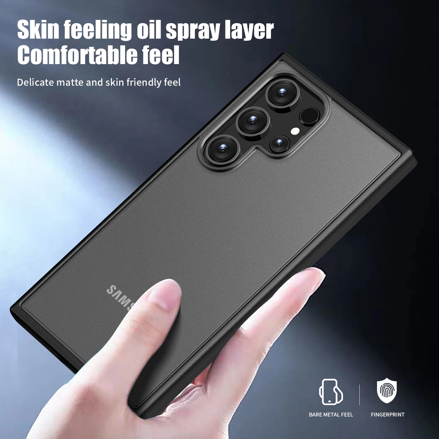 Matte Clear Shockproof Phone Case with Soft Silicone Frame Cover