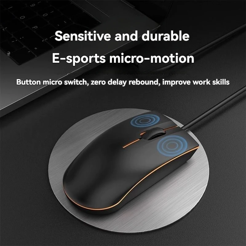 USB Mouse Wired Gaming 1000 DPI Optical 3 Buttons Game Mouse for PC Laptop Computer E-sports 1M Cable USB Gamer
