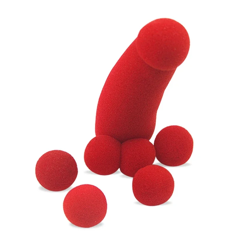 Magic Trick Toy Magic Tricks Toy Magic Props Toy Magic Tricks Props Magic Trick Props Magic Show Props Small Sponge Brother with 4pcs Sponge Balls 1set