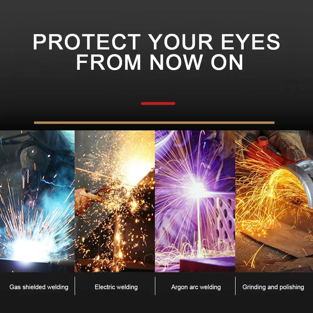 Welding Goggles Anti-Glare Argon Arc Welding Glasses Anti-UV Ultra-light Supplies Protective Screen