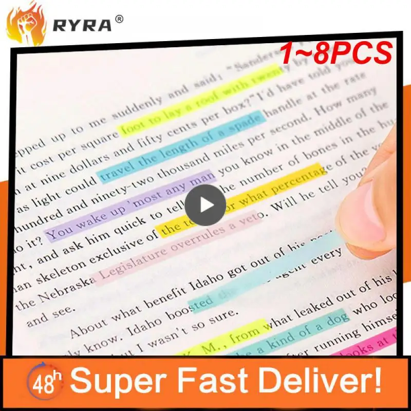 

1-8 шт., прозрачные флуоресцентные наклейки-флаги