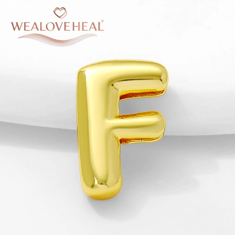 18K vergoldete Messingmetallperlen mit 26 Namensbuchstaben, Initialenperlen für DIY Armbänder und Armreifen für Damen und Herren, Schmuckzubehör – Detail 24