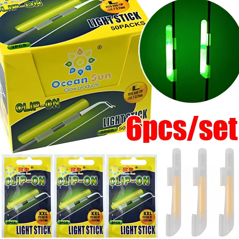Bastoncini Luminosi Da Pesca Per Palo Tubi Fluorescenti Verdi Bacchetta Luminosa Bastone Leggero Clip Su Canna Da Pesca Punta Attrezzatura Da Pesca S 
