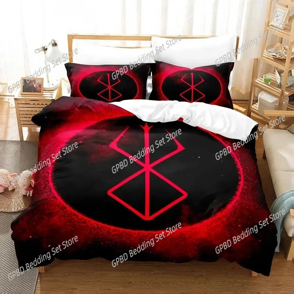 3D Print Anime Berserk Bedding Set Double Twin King Duvet Cover Comforter Pillowcase Boys Girls Adults Bedroom Duvet cover sets 4