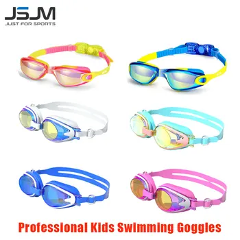 JSJM Professional Kids Swimming Goggles Anti-Fog UV Protection Waterproof Silicone Swim Glasses for Boys Girls Swim Eyewear Gift 1