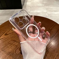 Transparent Clear For Magsafe Case For Xiaomi 14 Ultra 13 12 13T 12T Pro Magnetic Wireless Charging Soft Back Cover Accessories 2