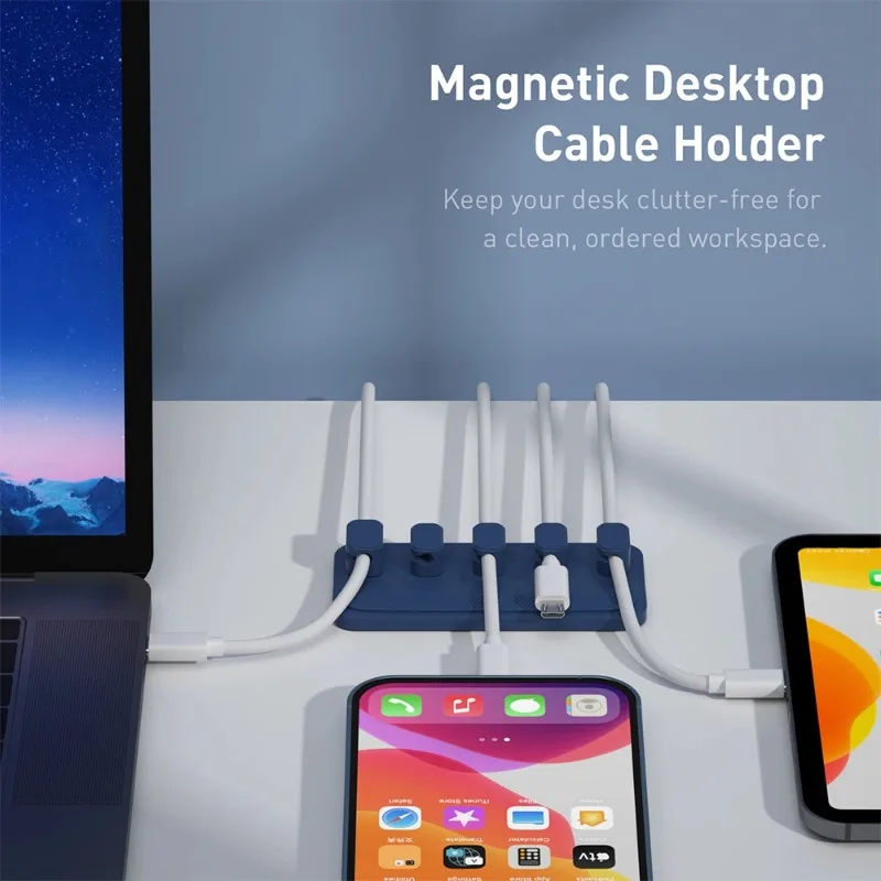 Magnetic Wire Organizer for USB C Micro Lightning