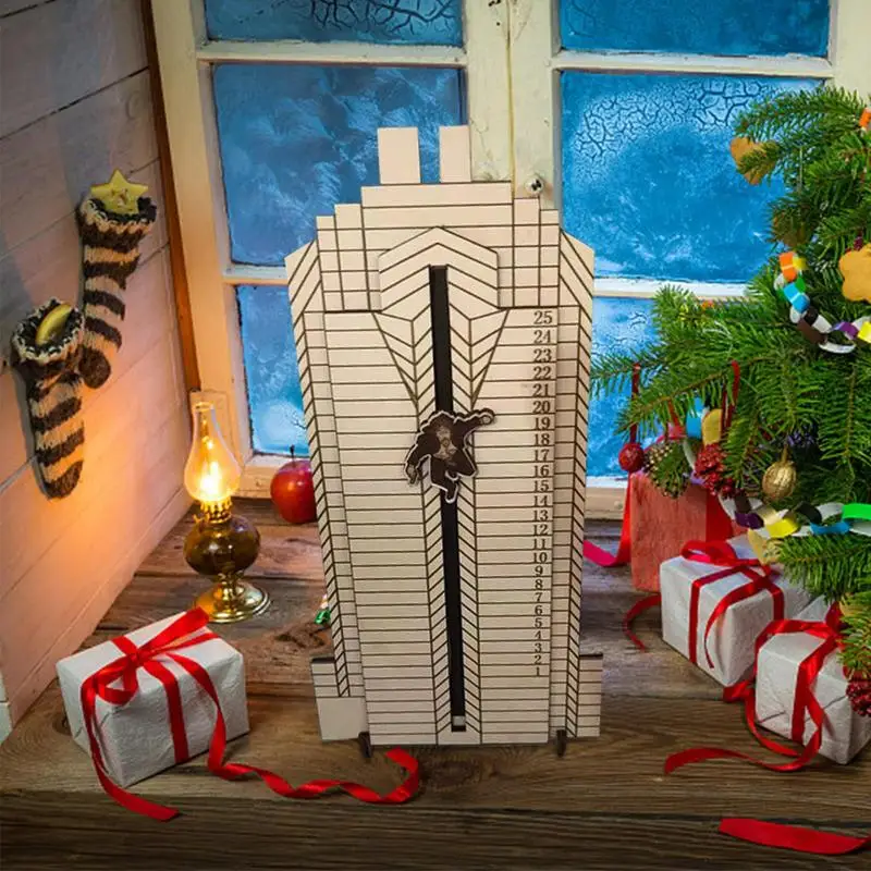 Wooden Advent Calendar Funny Die Hard Christmas Table Decorations Party Supplies