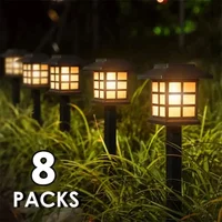 2/4/6/8Pcs Solar LED Pathway Lights Outdoor Waterproof Walkway Garden Decor Street Lamp for Landscape Yard Patio Driveway 1