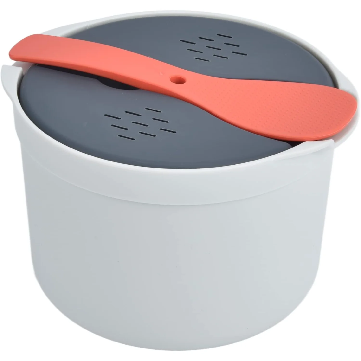 2L Microwave Rice Cooker Steamer for Pasta Potato Vegetables Quinoa Oatmeal