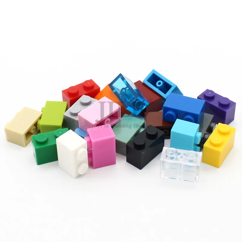 100pcs Moc 크리 에이 티브 두꺼운 벽돌 1x2 3004 DIY Enlighten ..