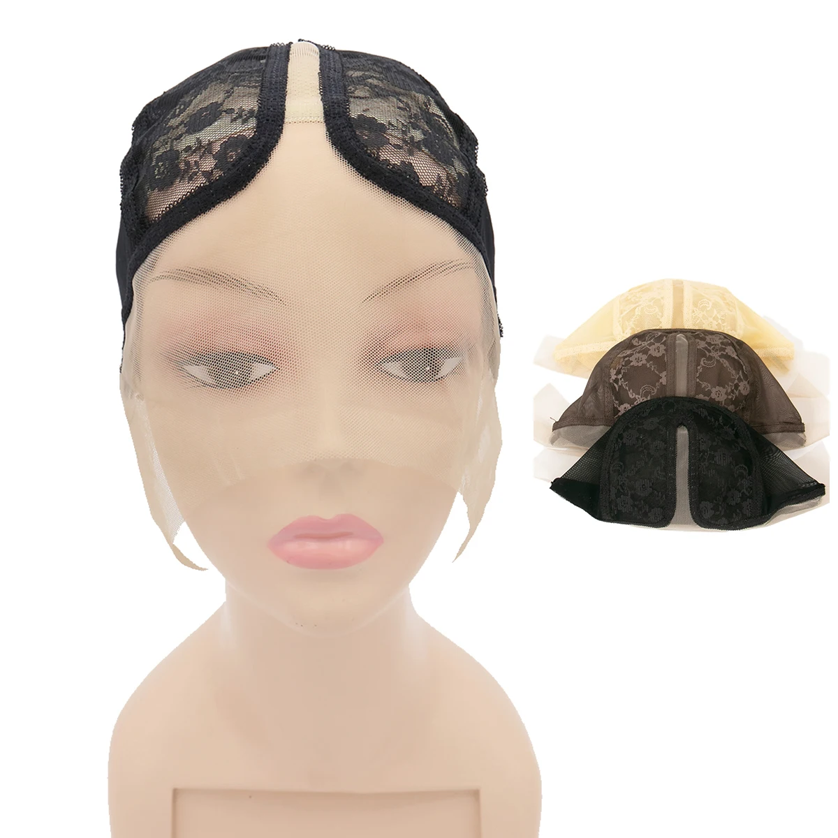 Wig Caps for Making Wigs Full hd Lace Wig Weaving Cap Mesh Base Machine Made Stretchy Net Medium with Adjustable Strap