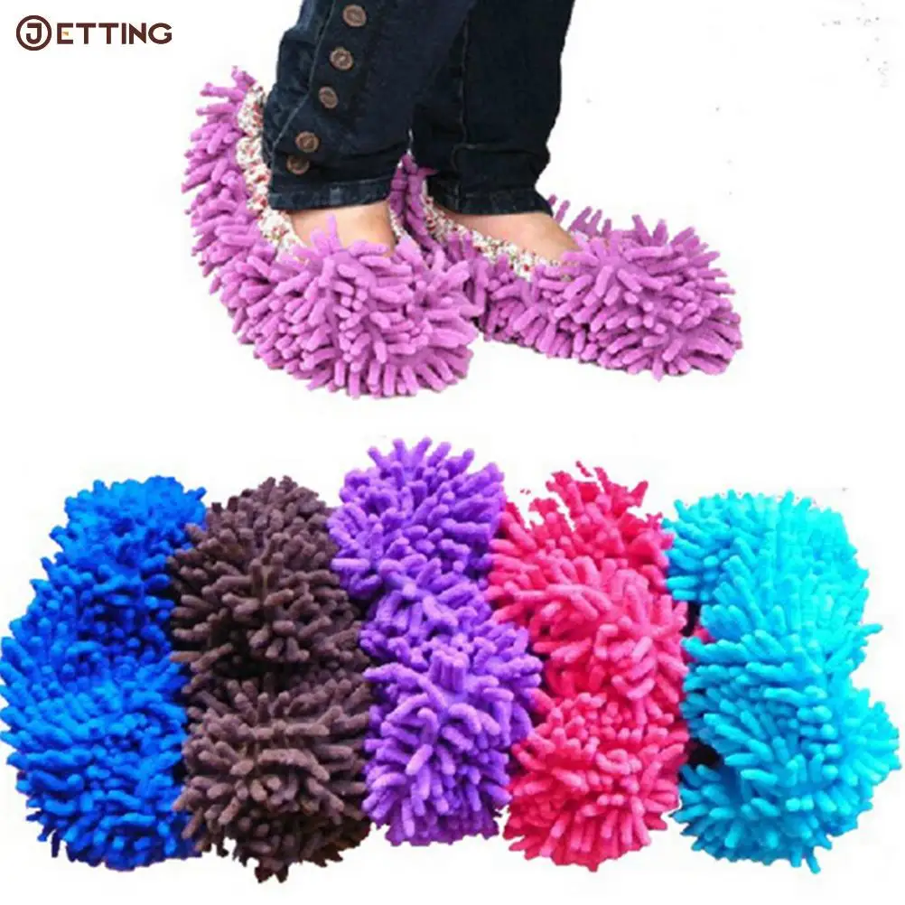 1 PCS Cover Microfiber Floor Cleaner Dust Cleaner Grazing Slippers House Bathroom Cleaning Mop Slipper Lazy Shoes mop slippers
