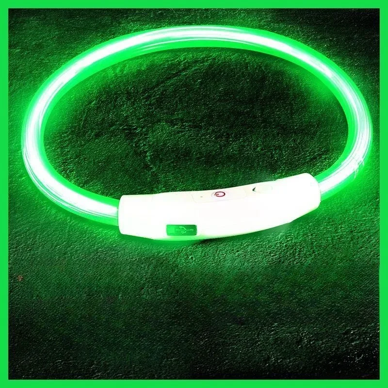 Dog Collar 40/50/70cm Led dog collar USB rechargeable pet dog glow-in-the-dark charging collar Luminous necklace safety night light