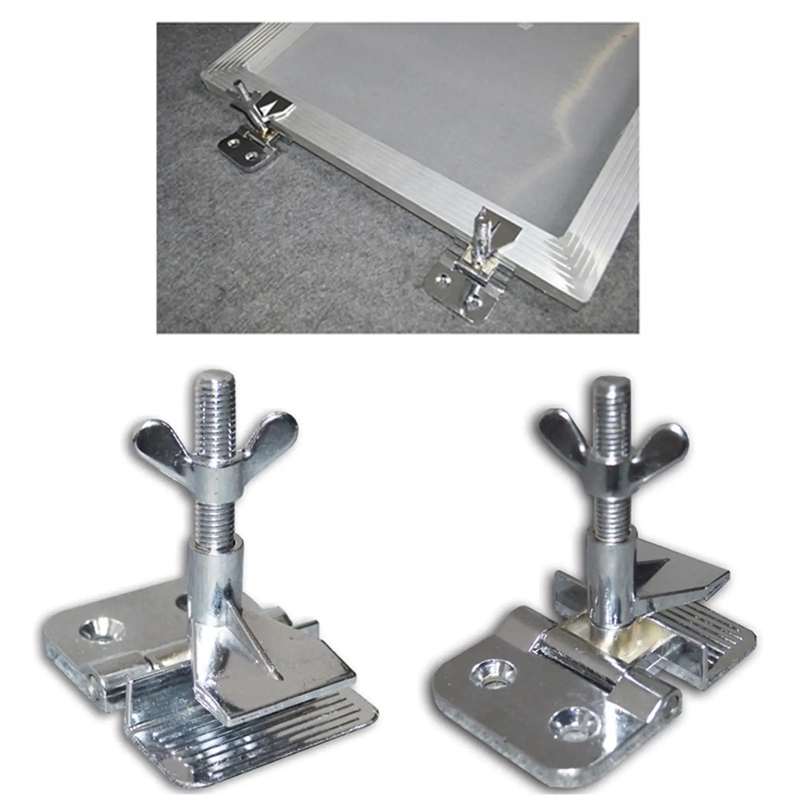 Hinge Clamps Silk Screen Printing Metal Butterfly DIY Hobby Tool Arts Crafts Sewing Printmaking 2pcs/set