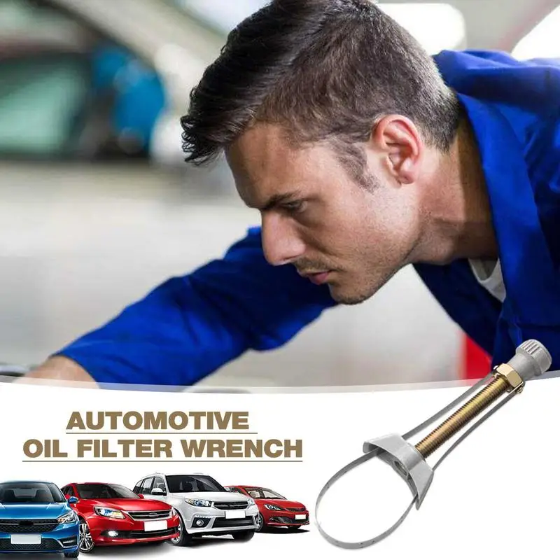 

Car Oil Filter Wrench Hand Tools Car Oil Filter Removal Tool Adjustable Oil Filter Wrench Tool Steel Strap Wrench Auto Accessory