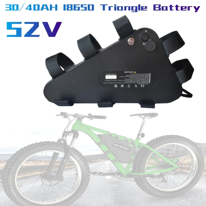 

18650 EBike Battery 52V 30/40Ah Tesla Triangle Electirc Battery Pack For 250W-2000W E-bike Motor