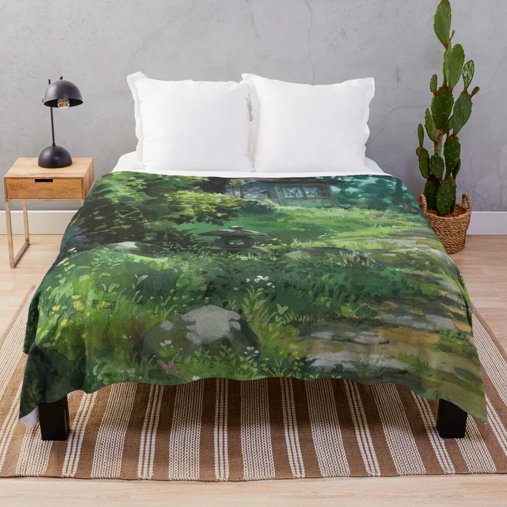 

Anime Magical Forest Scenery Throw Blanket Travel Blanket Cute Blanket